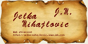 Jelka Mihajlović vizit kartica